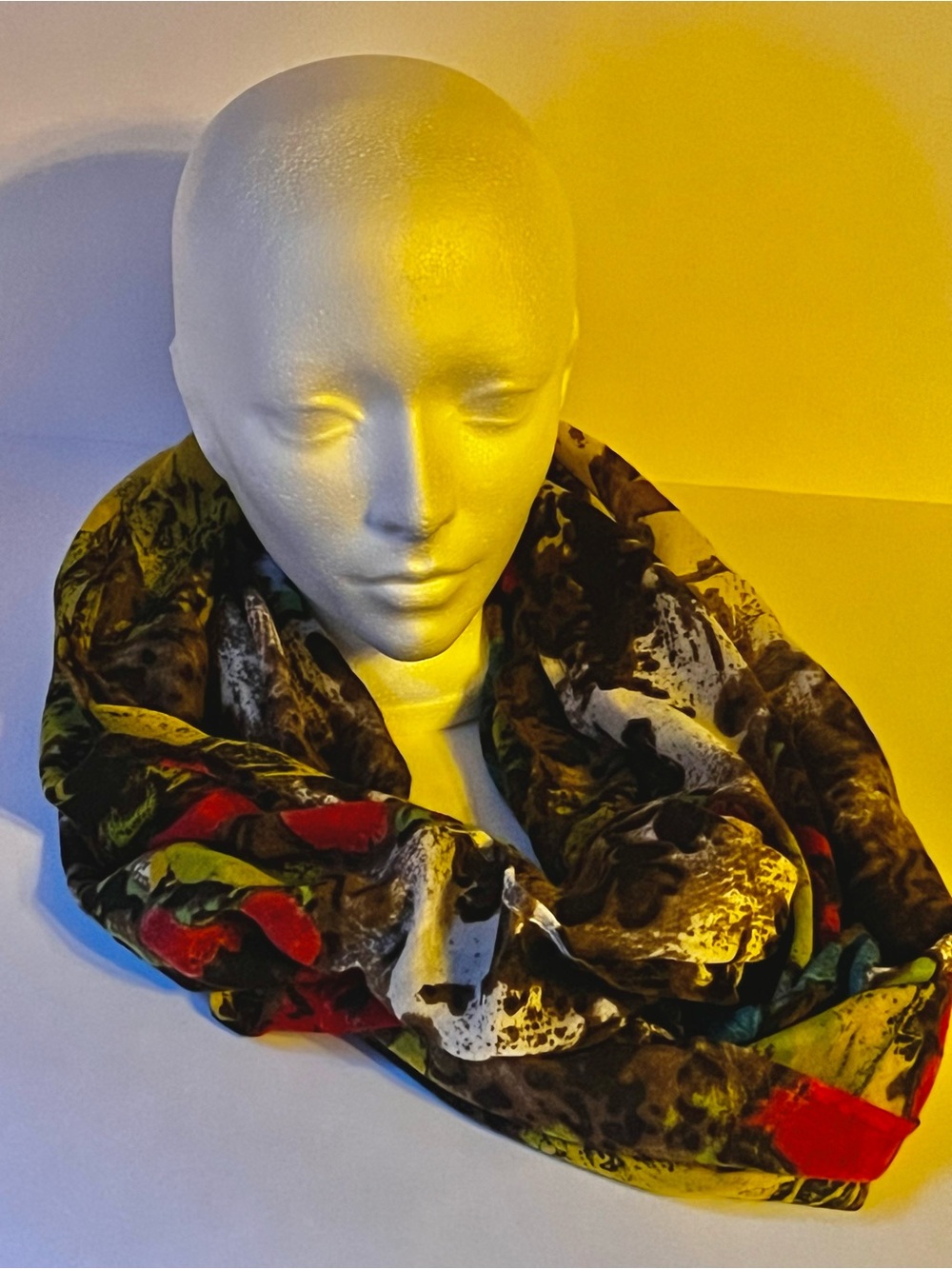 Multicolor full Circle Exchange Abstract Infinity Scarf by Lala Zara